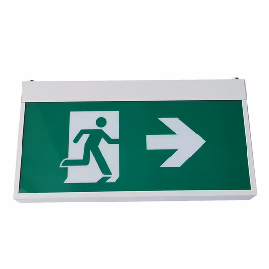天井吊り下げ式両面充電式LED非常口標識